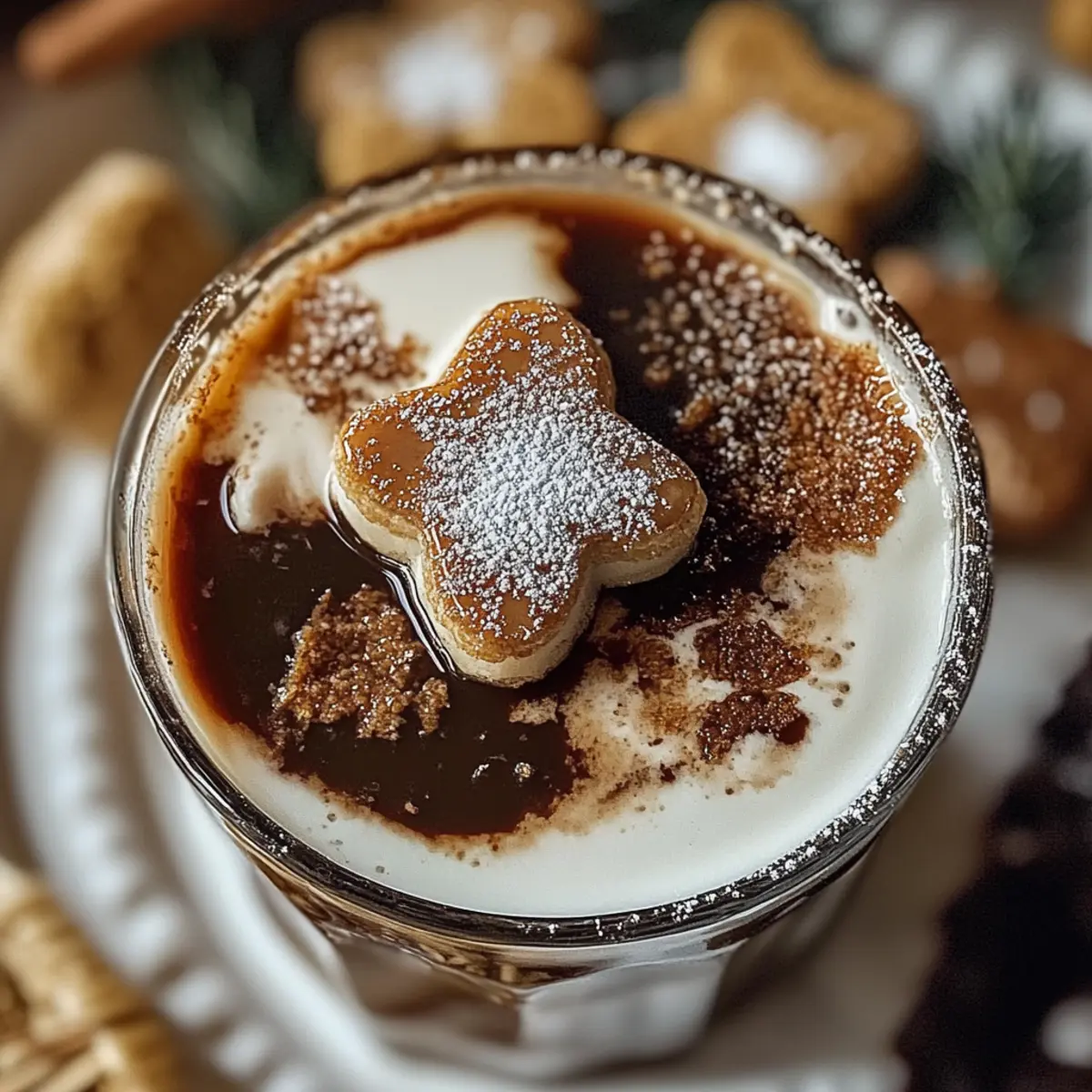 Gingerbread White Russian Cocktail