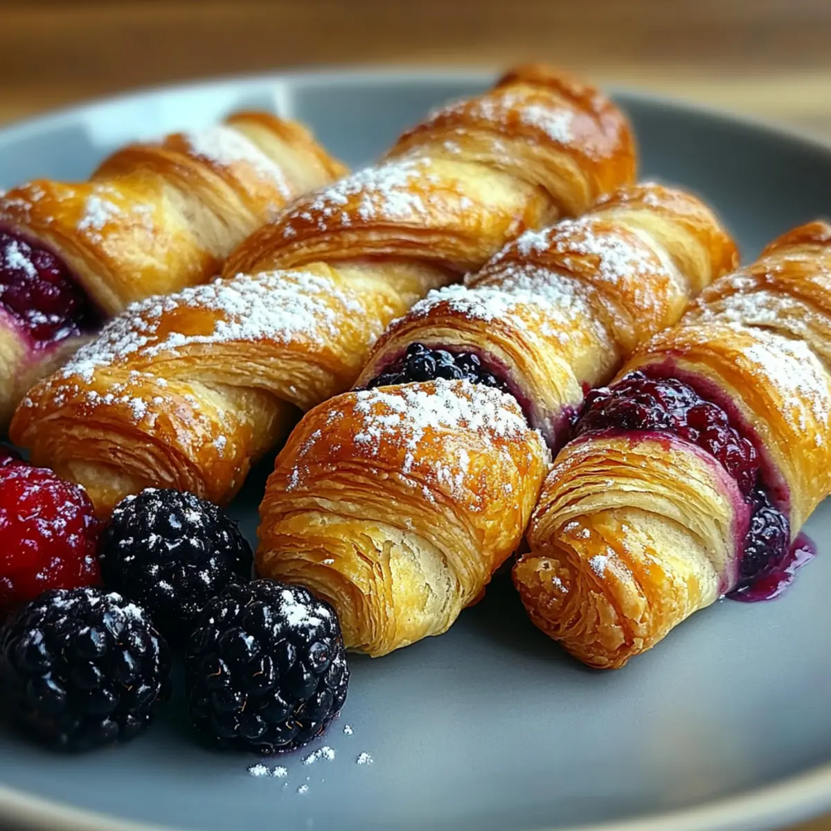 Golden Flaky Berry Puff Pastry Twists