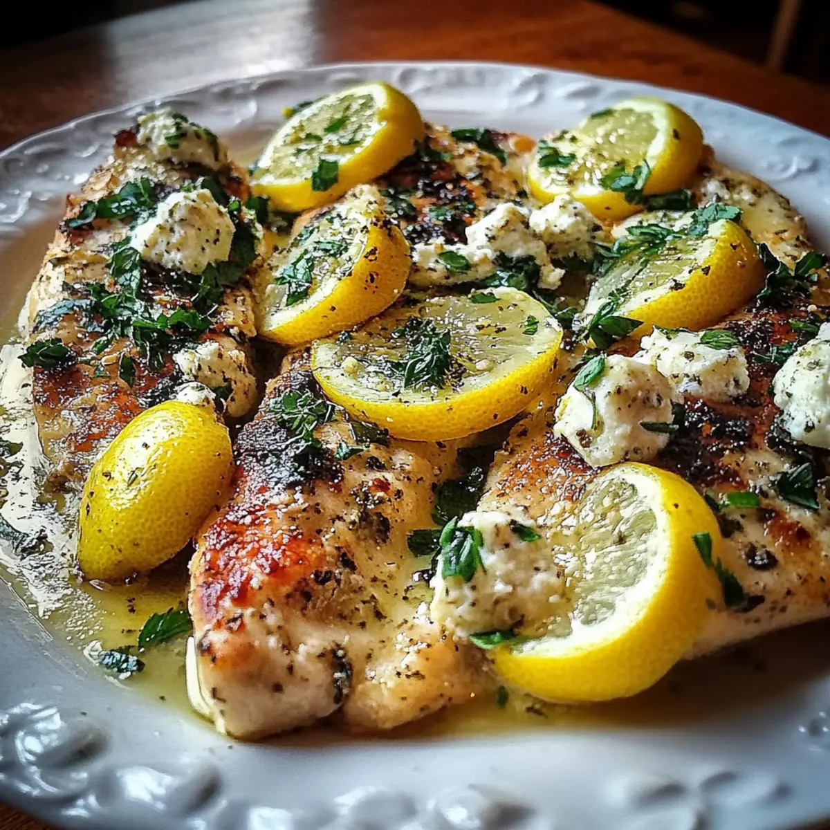 Greek Chicken with Lemon and Feta