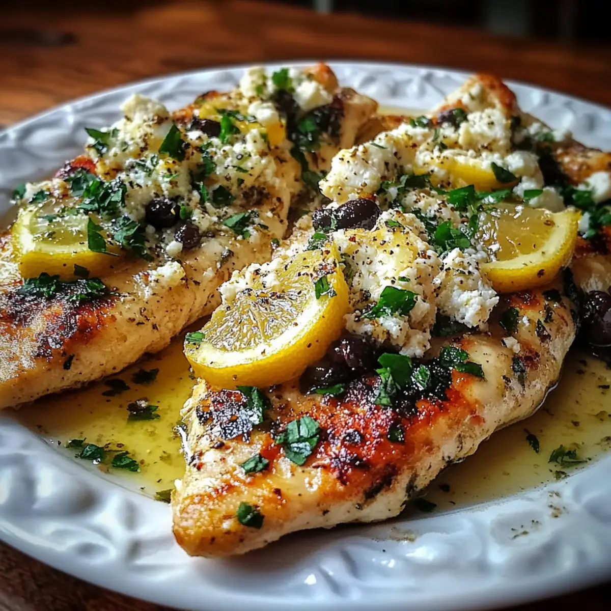 Greek Chicken with Lemon and Feta