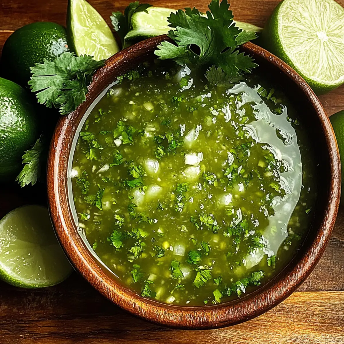 Green Sauce Tomatillo Salsa Verde