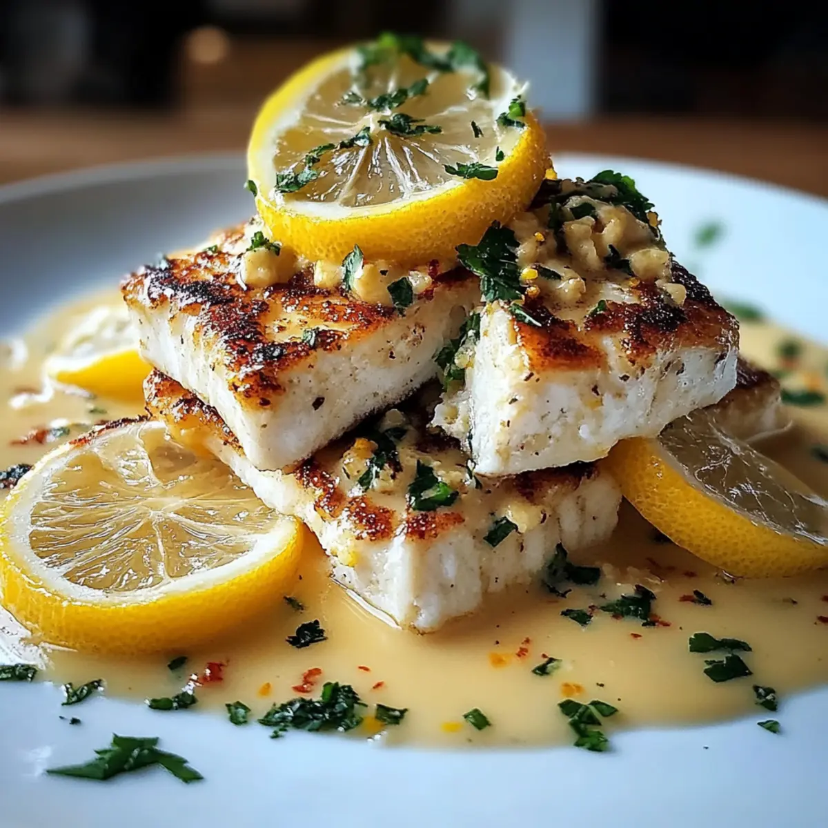 Halibut with Zesty Lemon Beurre Blanc