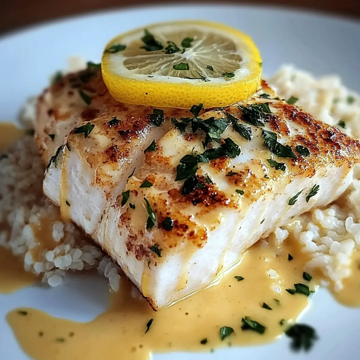 Halibut with Zesty Lemon Beurre Blanc