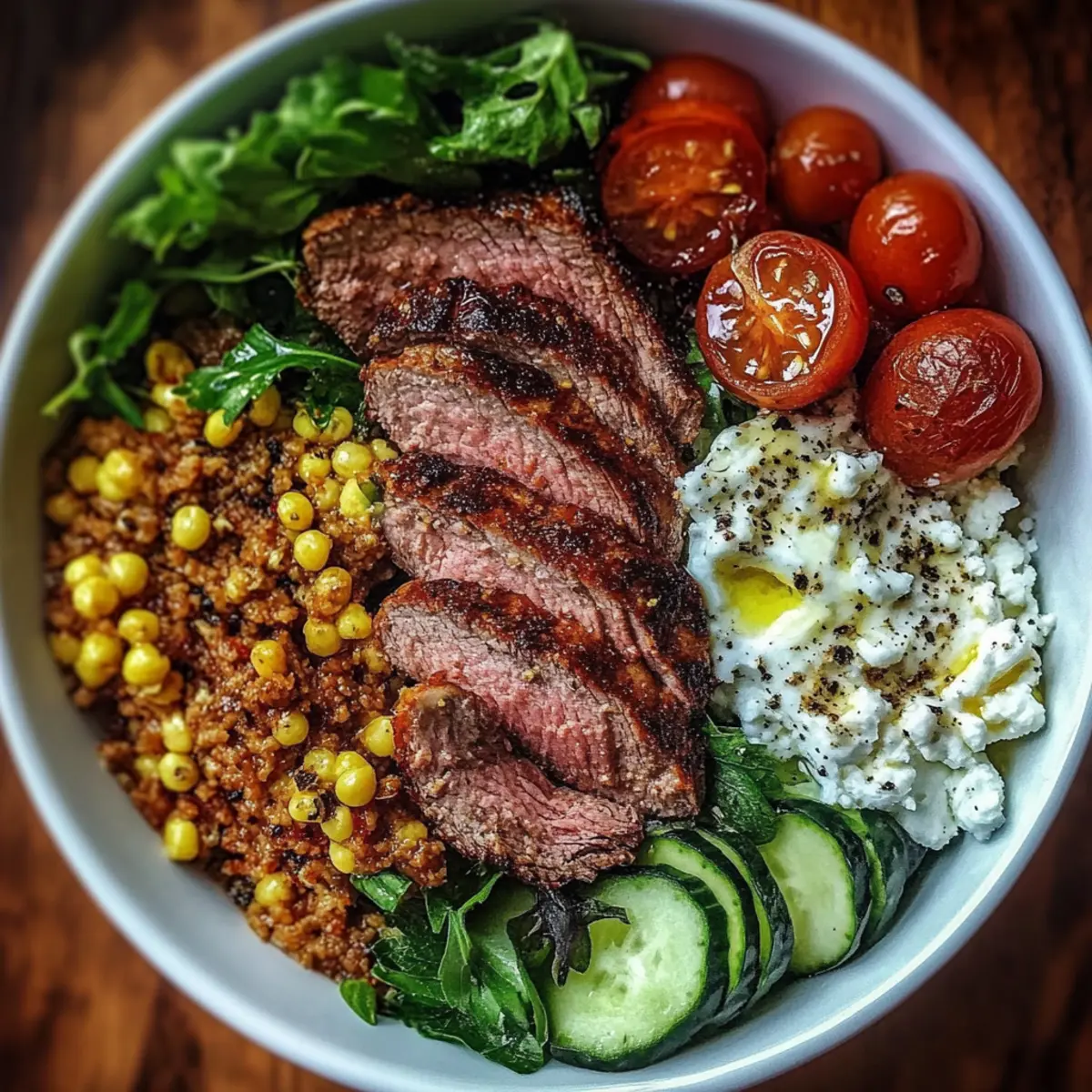 Healthy Mediterranean Steak Bowl