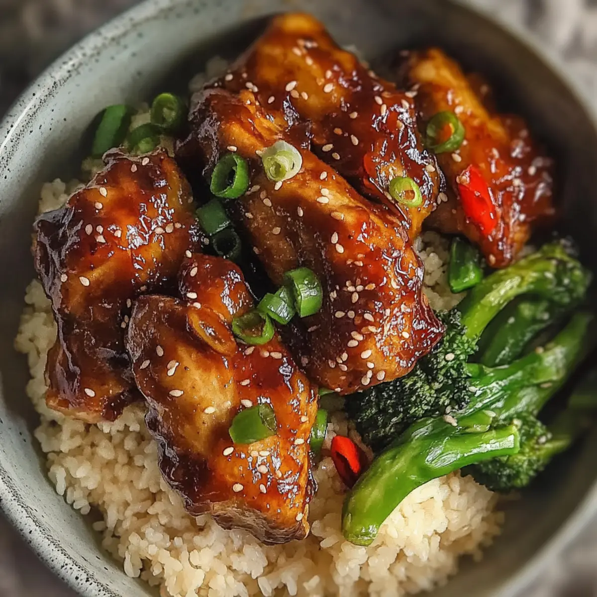 Healthy Sticky Chicken Bowls