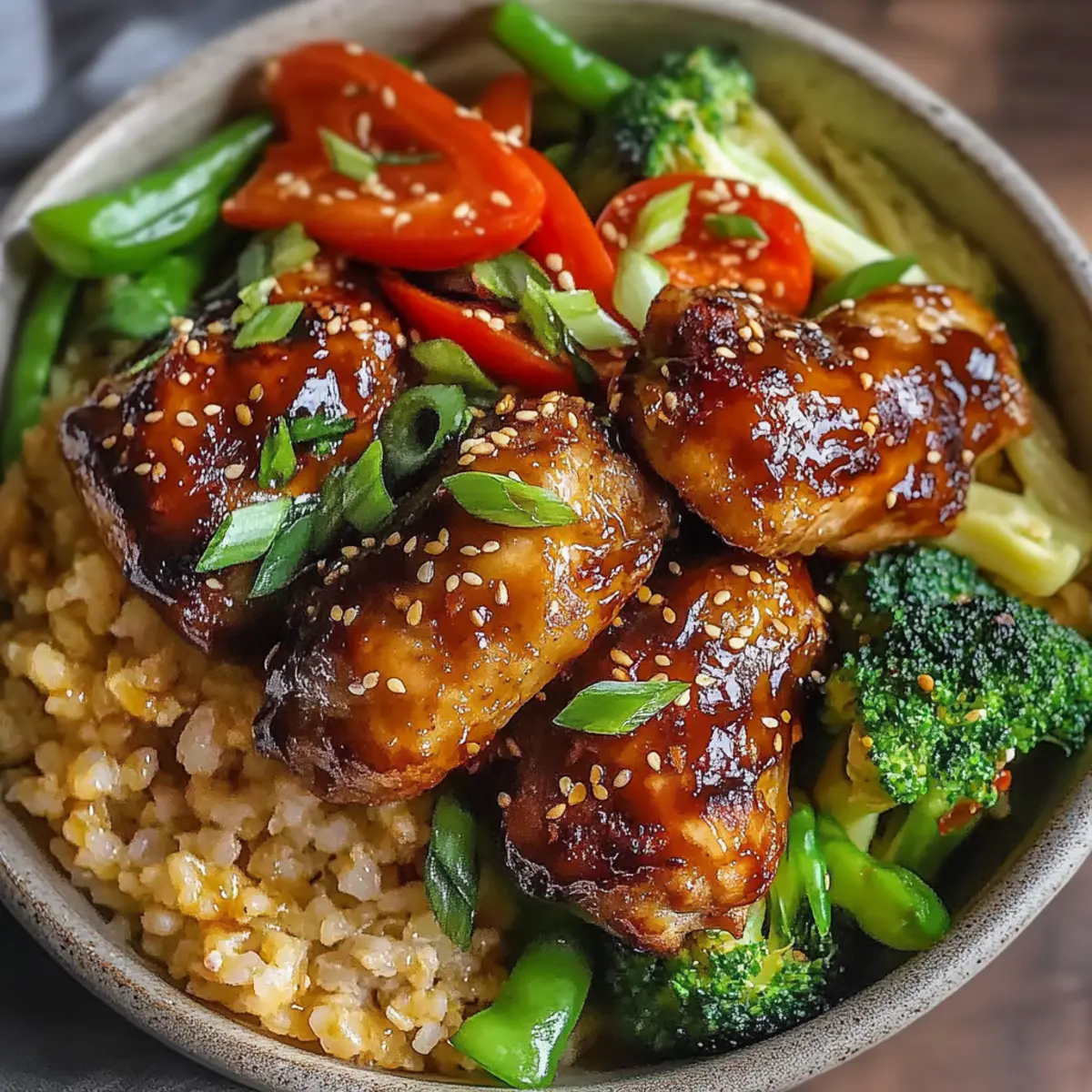 Healthy Sticky Chicken Bowls