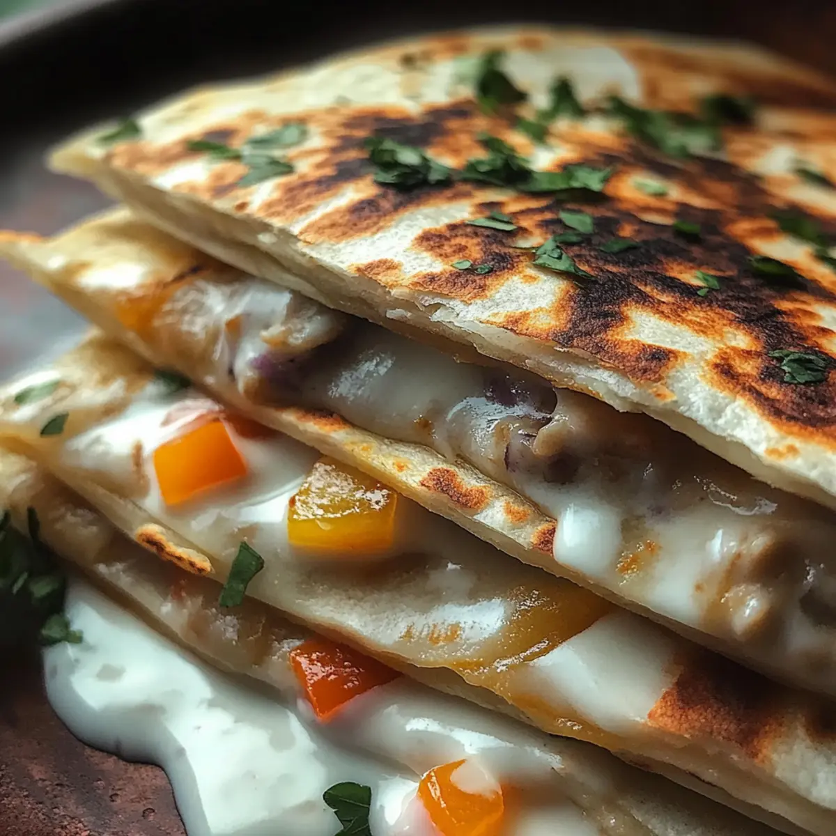 High-Protein Chicken Ranch Quesadilla