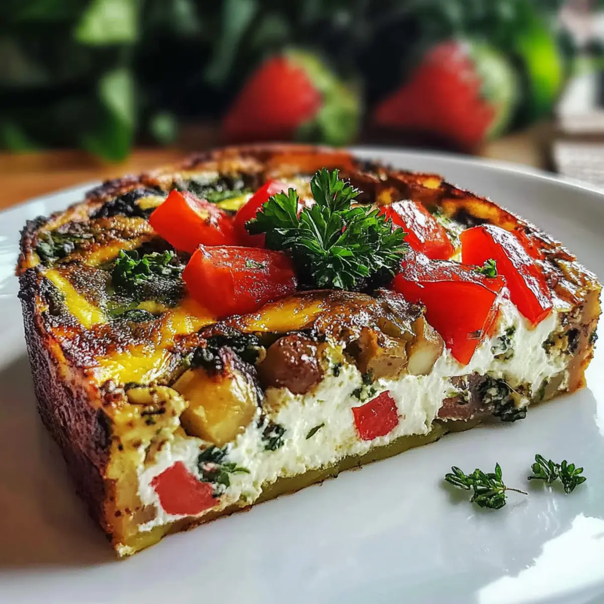 High-Protein Veggie Bake with Cottage Cheese