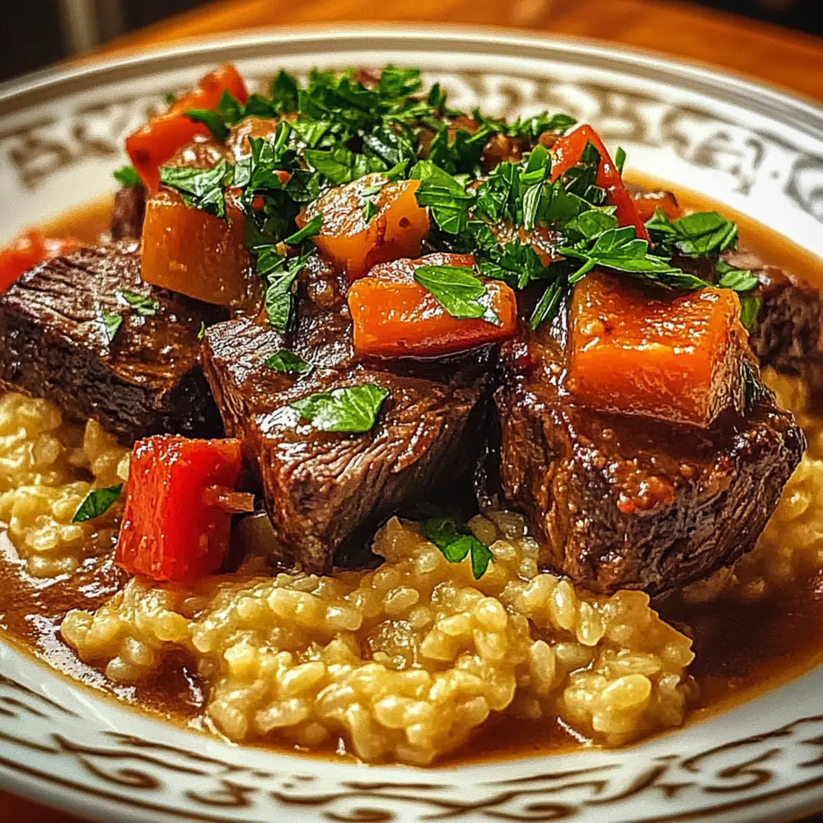 Italian Inspired Pot Roast and Risotto Dinner