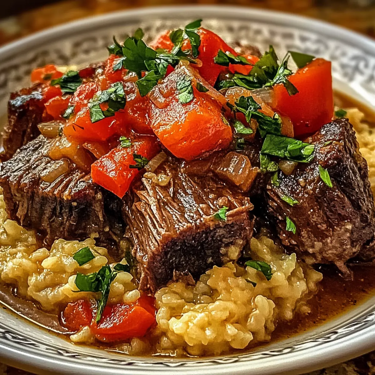 Italian Inspired Pot Roast and Risotto Dinner