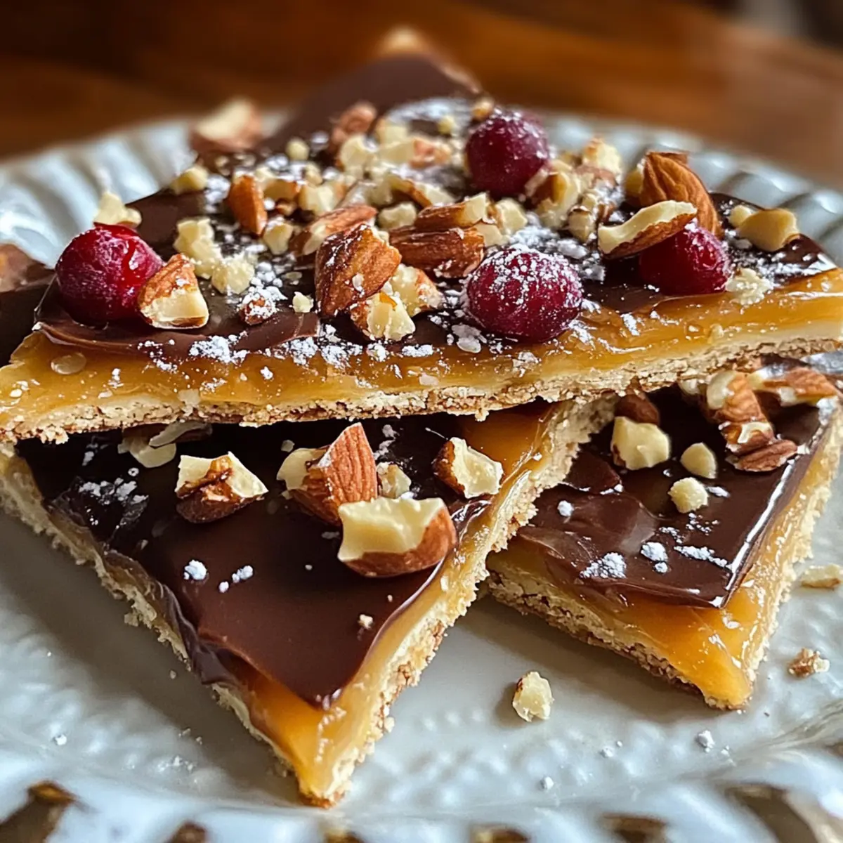 Keto Christmas Saltine Toffee