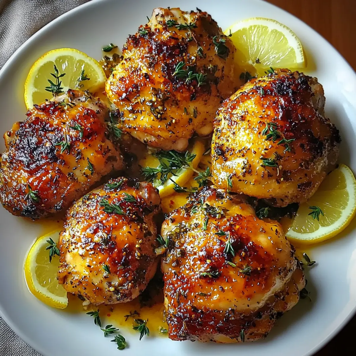 Lemon Paprika Roast Chicken Thighs