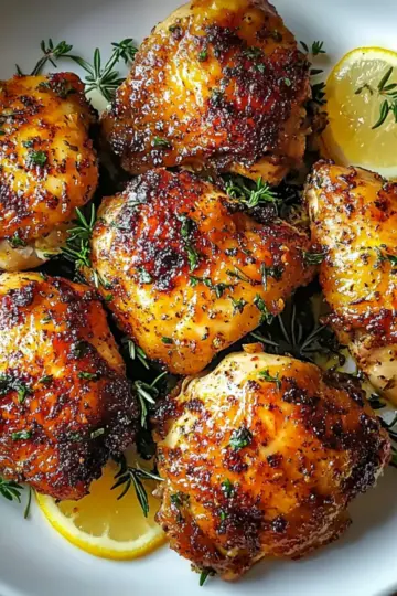 Lemon Paprika Roast Chicken Thighs
