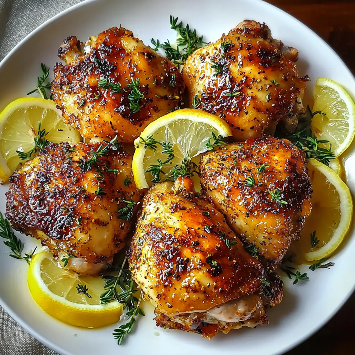 Lemon Paprika Roast Chicken Thighs