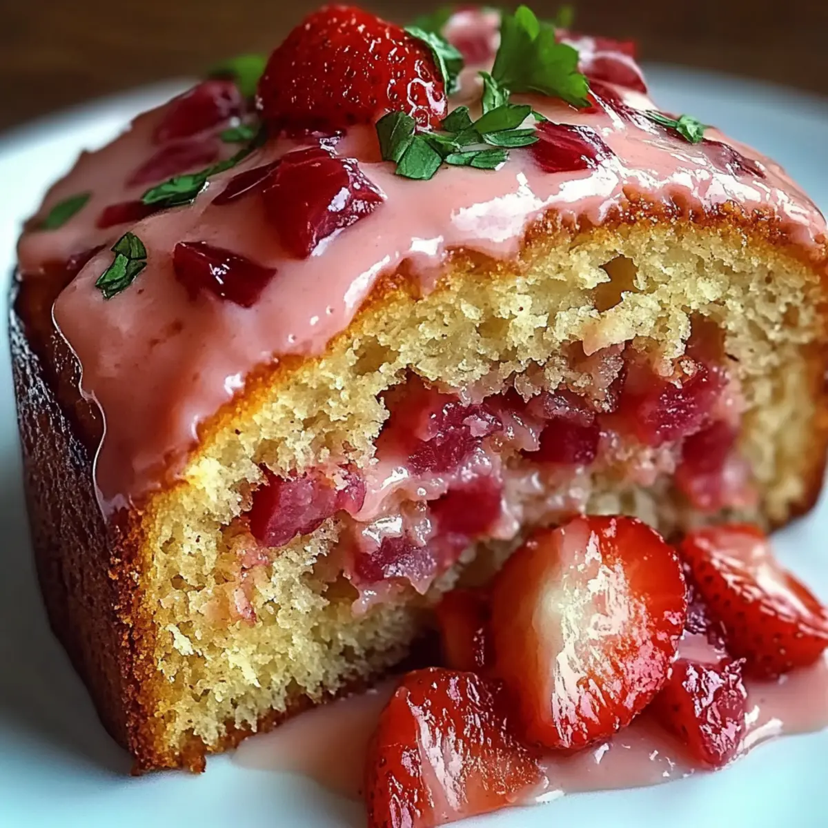 Moist Strawberry Milkshake Pound Cake
