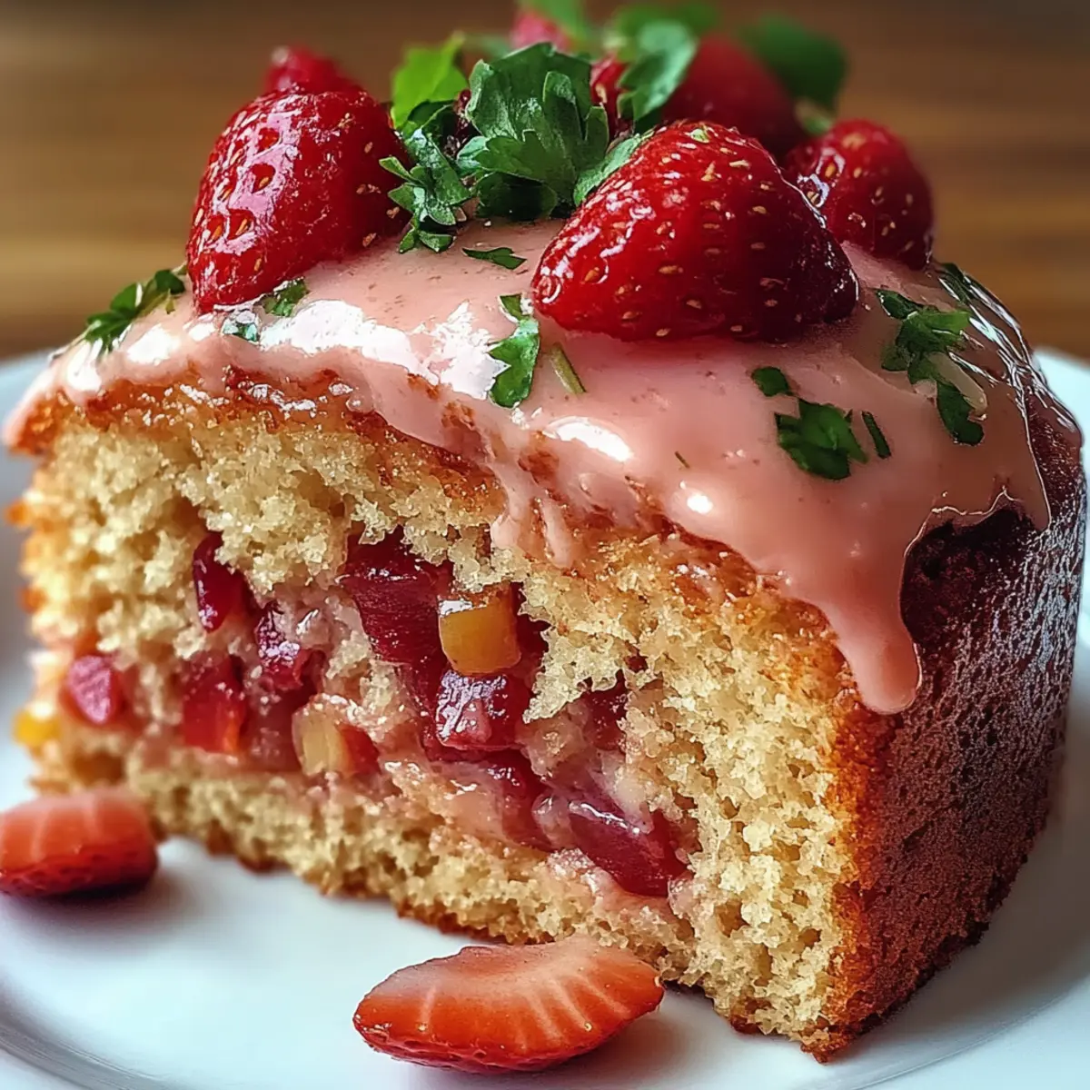 Moist Strawberry Milkshake Pound Cake