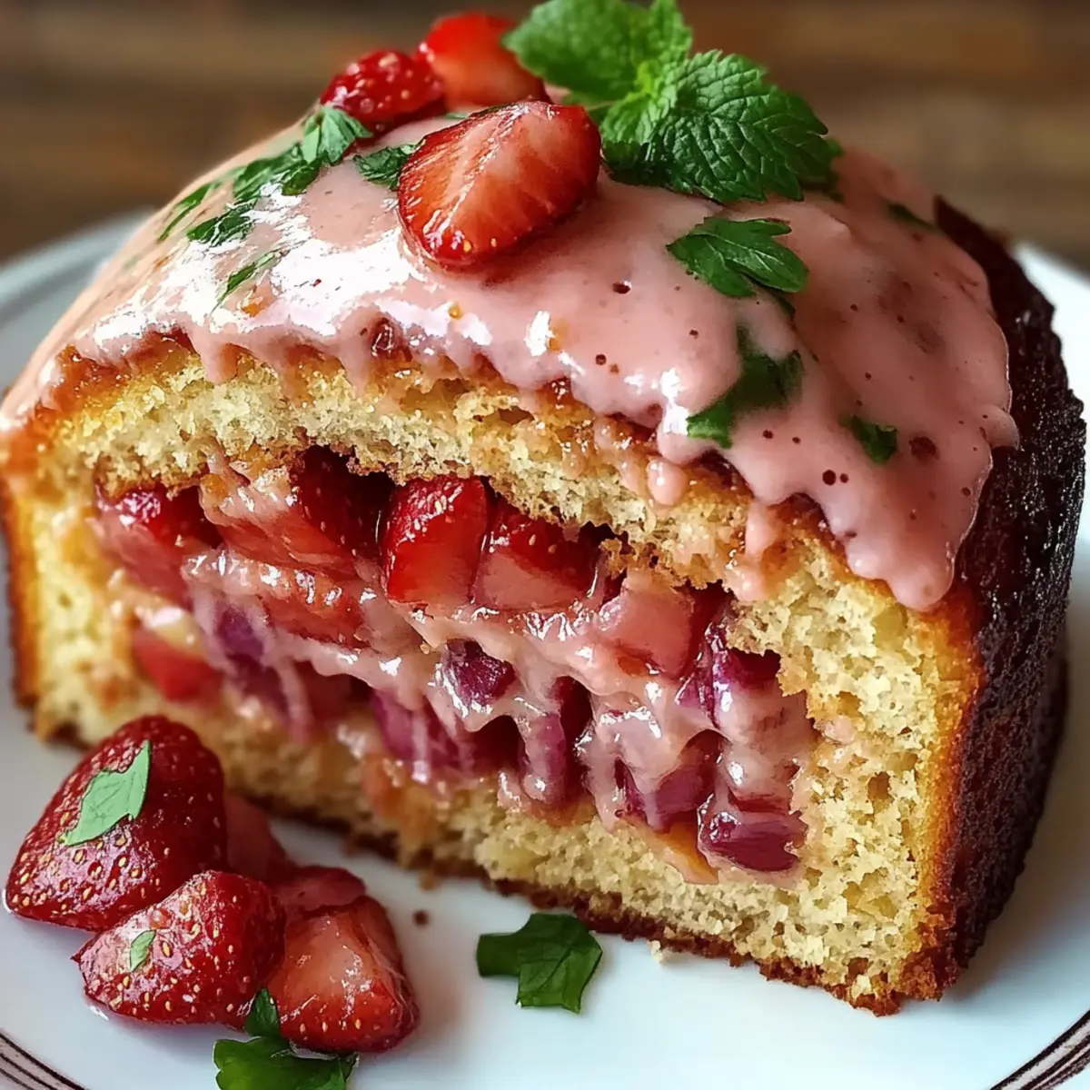 Moist Strawberry Milkshake Pound Cake