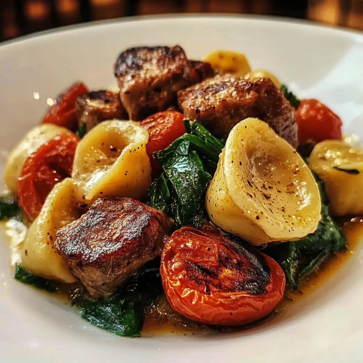One-Pan Steak Bite Tortellini