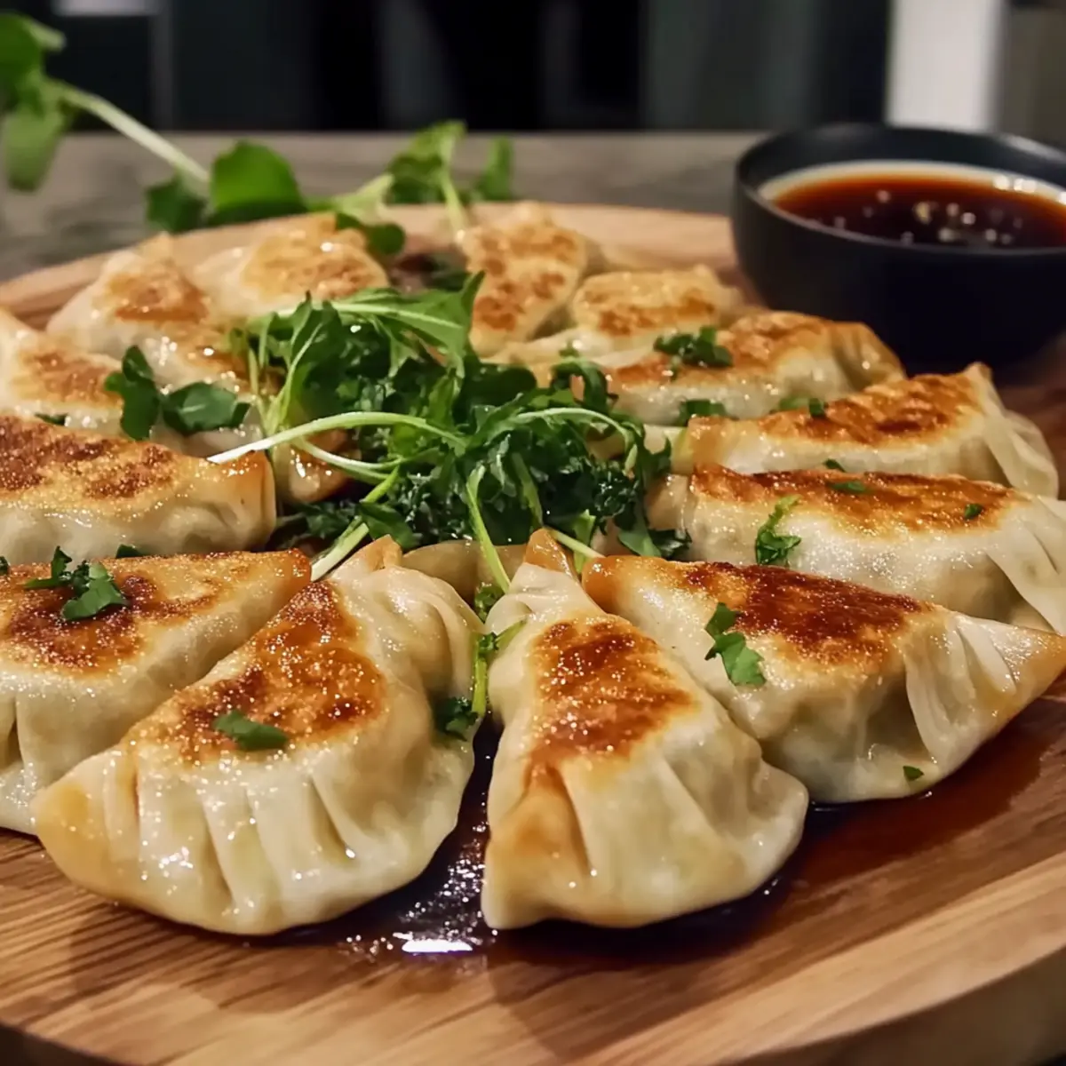 Pan-Fried Chicken Dumplings