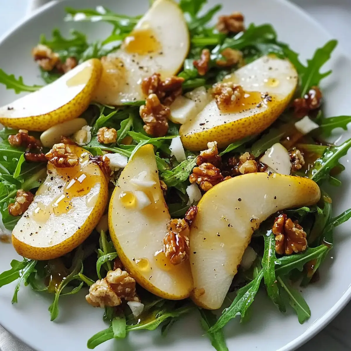 Pear and Arugula Salad with Honey Vinaigrette