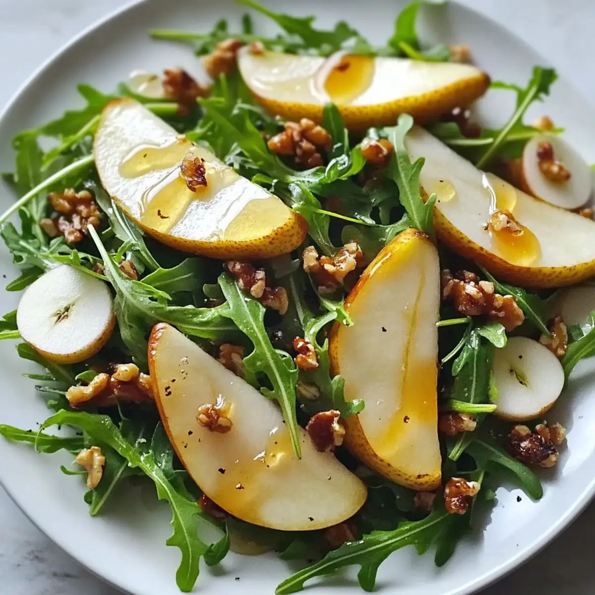 Pear and Arugula Salad with Honey Vinaigrette