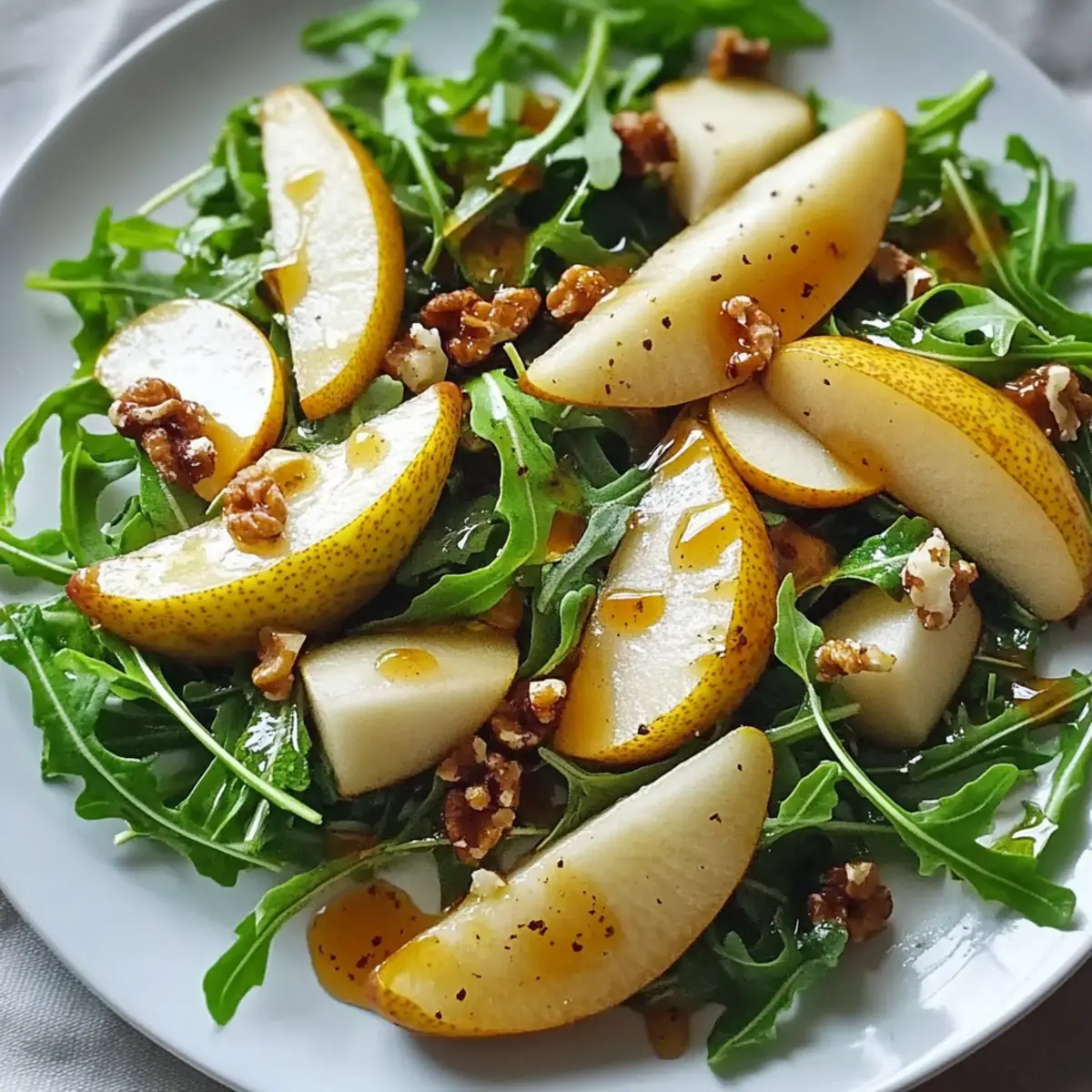 Pear and Arugula Salad with Honey Vinaigrette