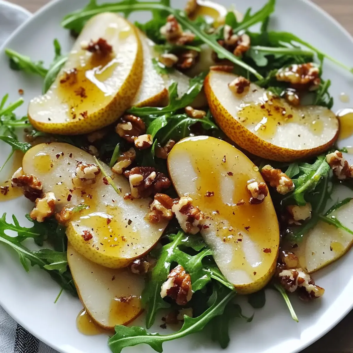 Pear and Arugula Salad with Honey Vinaigrette