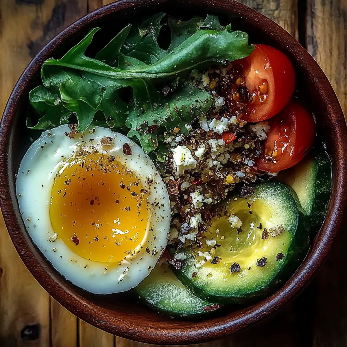 Power Salad Avocado Egg Spinach Fuel Bowl