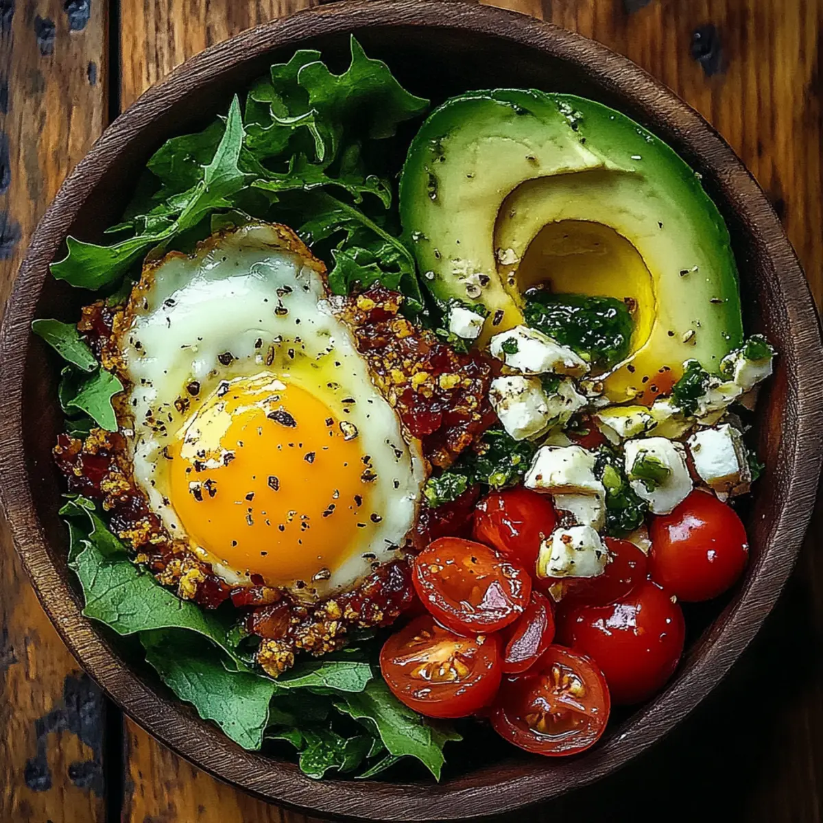 Power Salad Avocado Egg Spinach Fuel Bowl