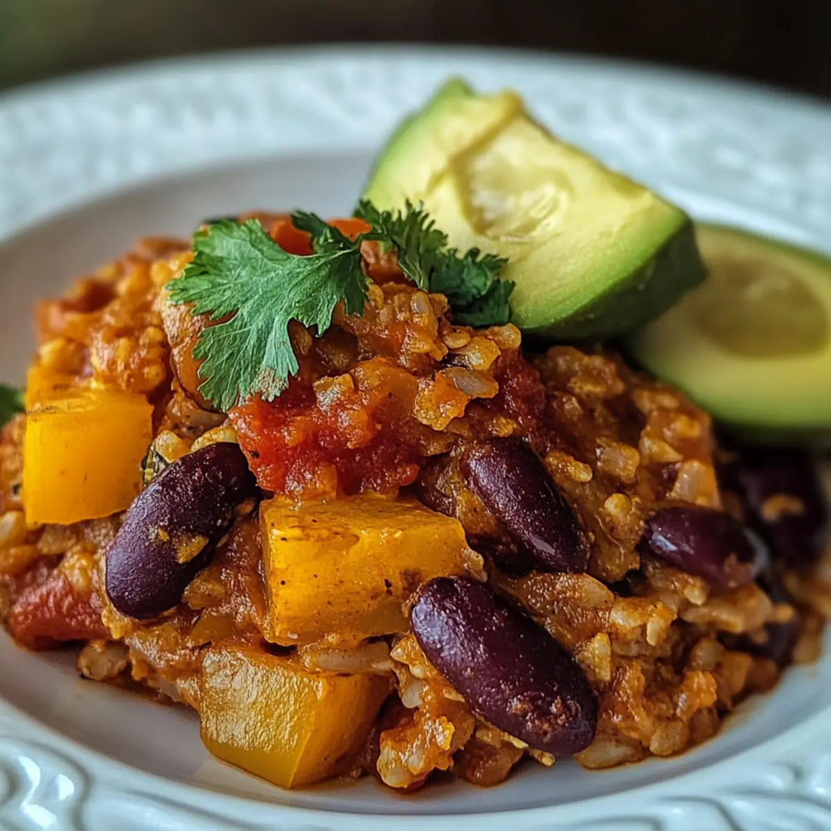 Rice and Bean Casserole with Sweet Potatoes