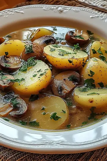 Russian Potato and Mushroom Soup