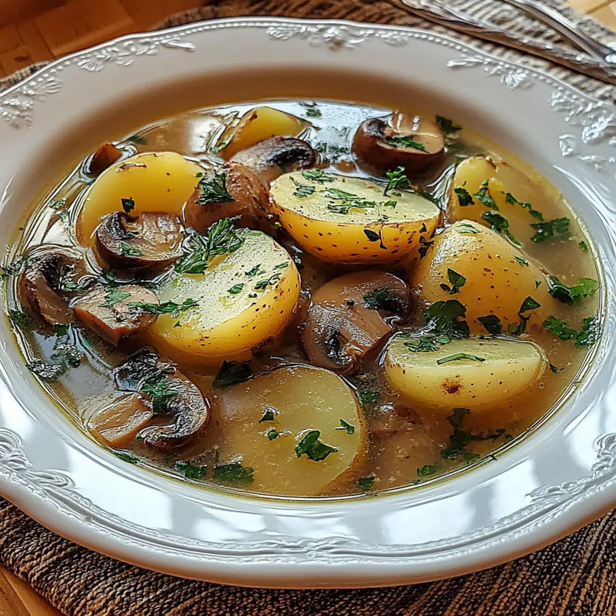 Russian Potato and Mushroom Soup