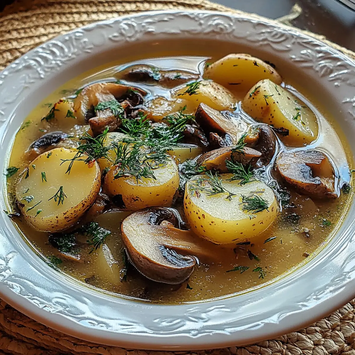 Russian Potato and Mushroom Soup