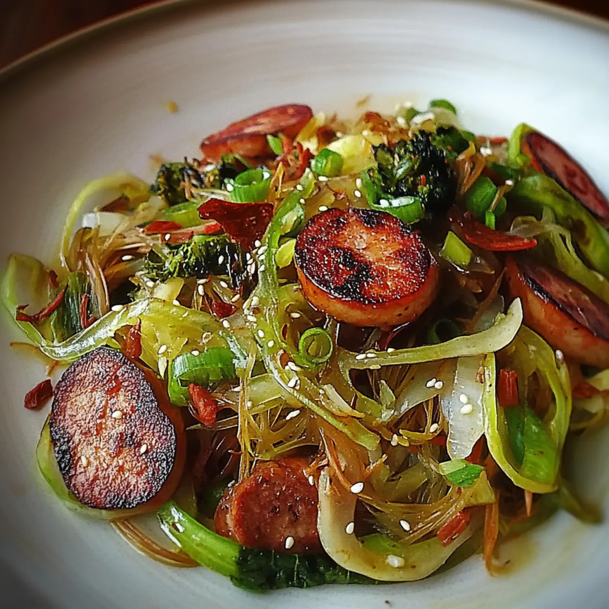 Sausage and Cabbage Stir Fry