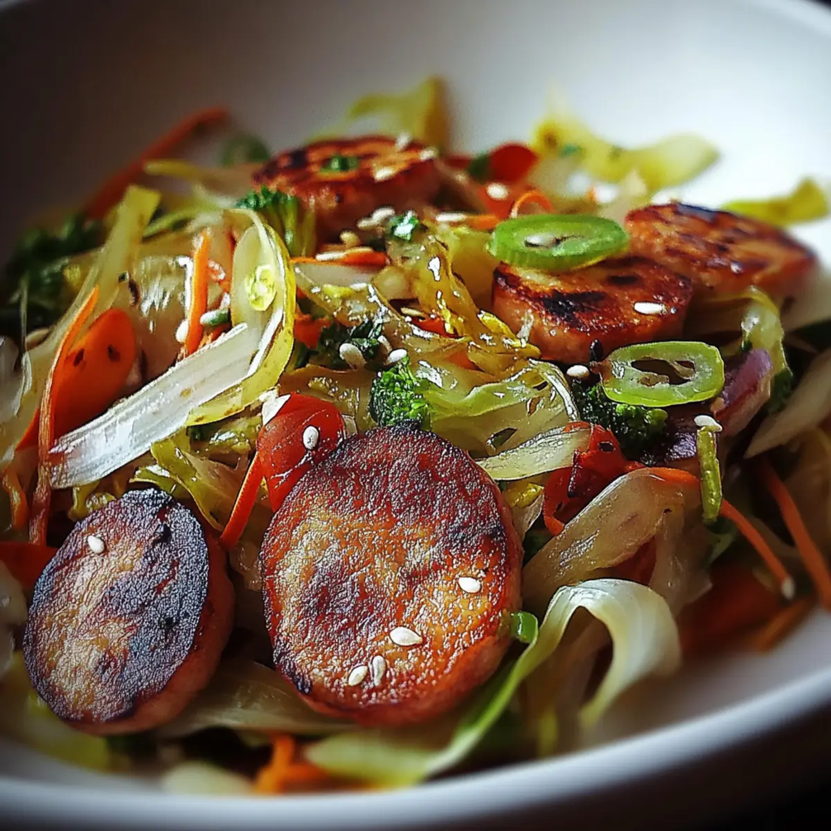 Sausage and Cabbage Stir Fry