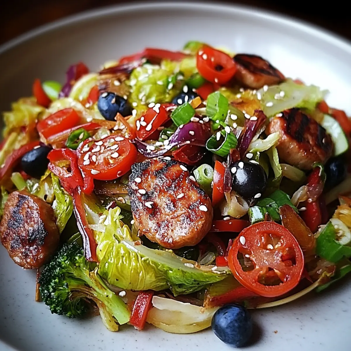 Sausage and Cabbage Stir Fry