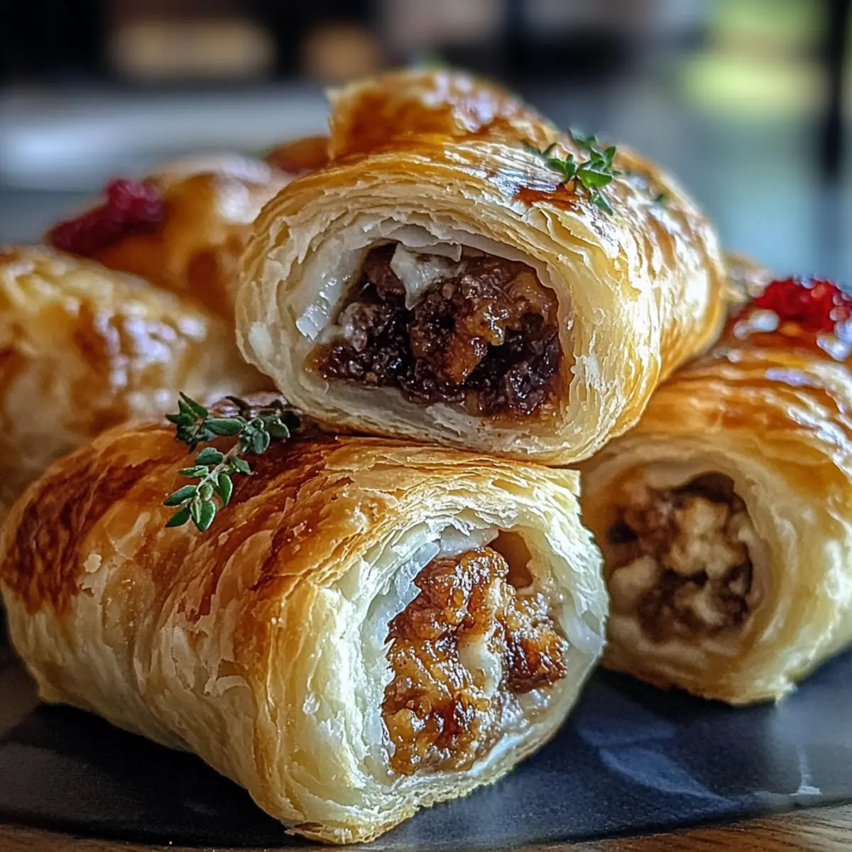 Savory French Onion Sausage Rolls
