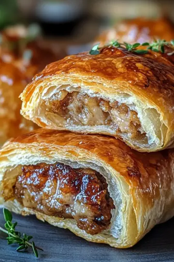 Savory French Onion Sausage Rolls