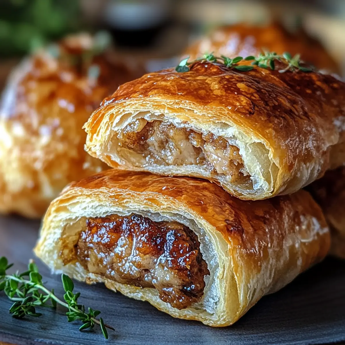 Savory French Onion Sausage Rolls