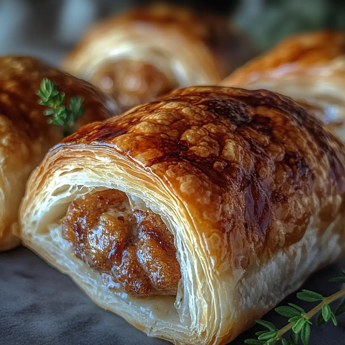Savory French Onion Sausage Rolls