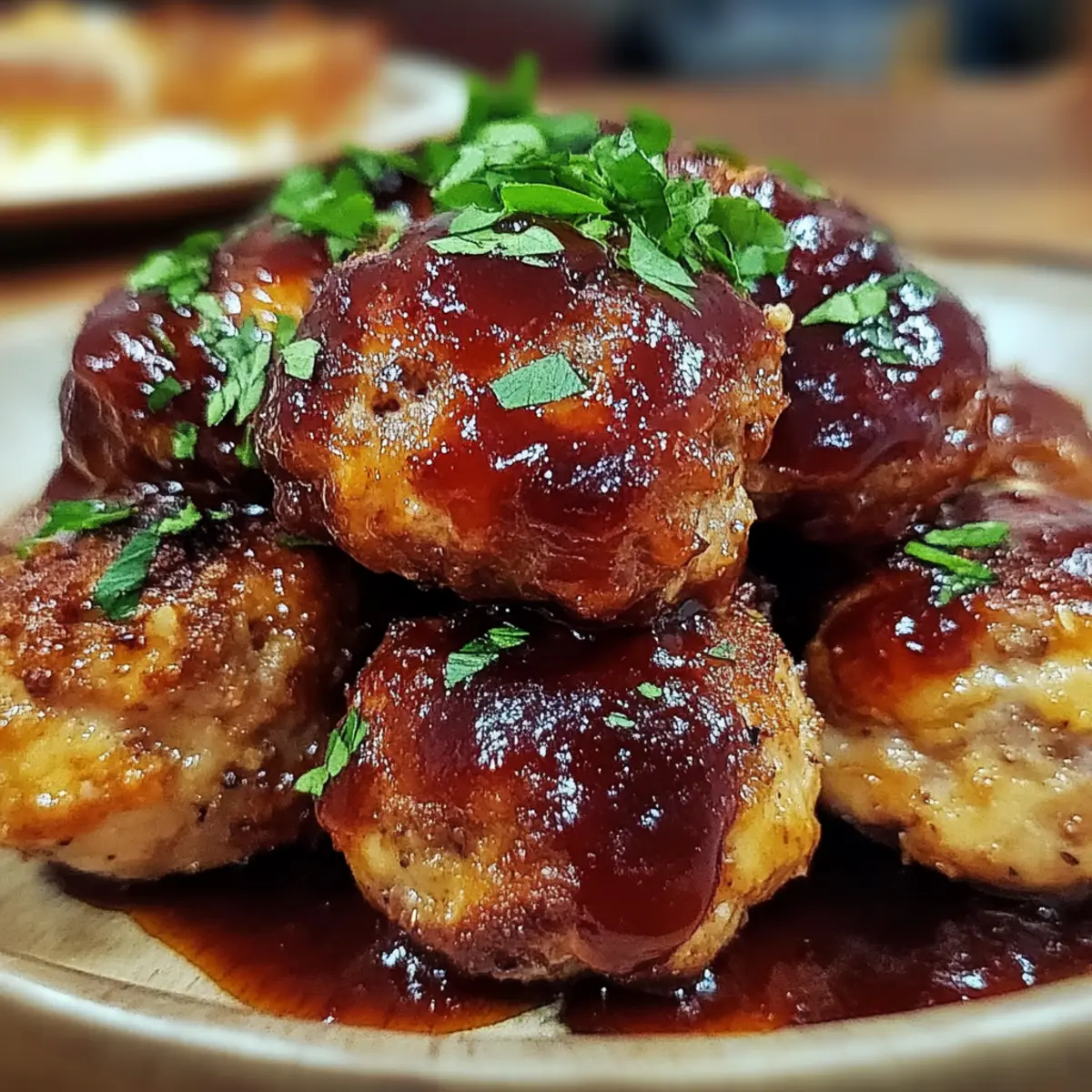Slow Cooker Bourbon Apple Butter Meatballs