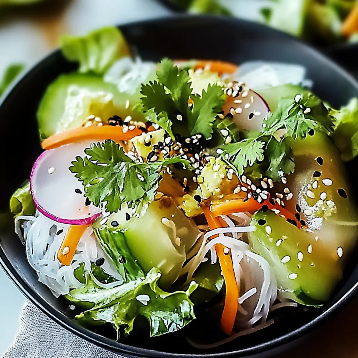 Spring Roll Salad with Spicy Ginger Dressing