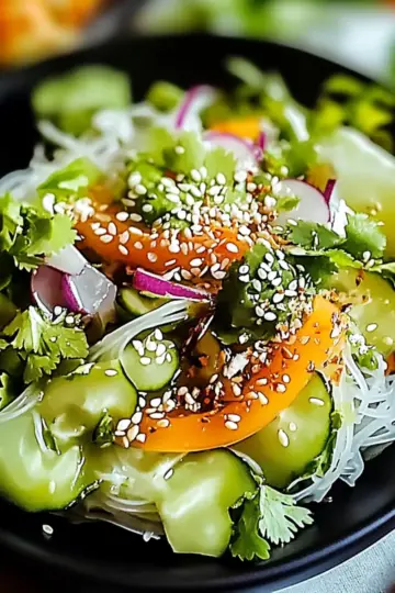 Spring Roll Salad with Spicy Ginger Dressing