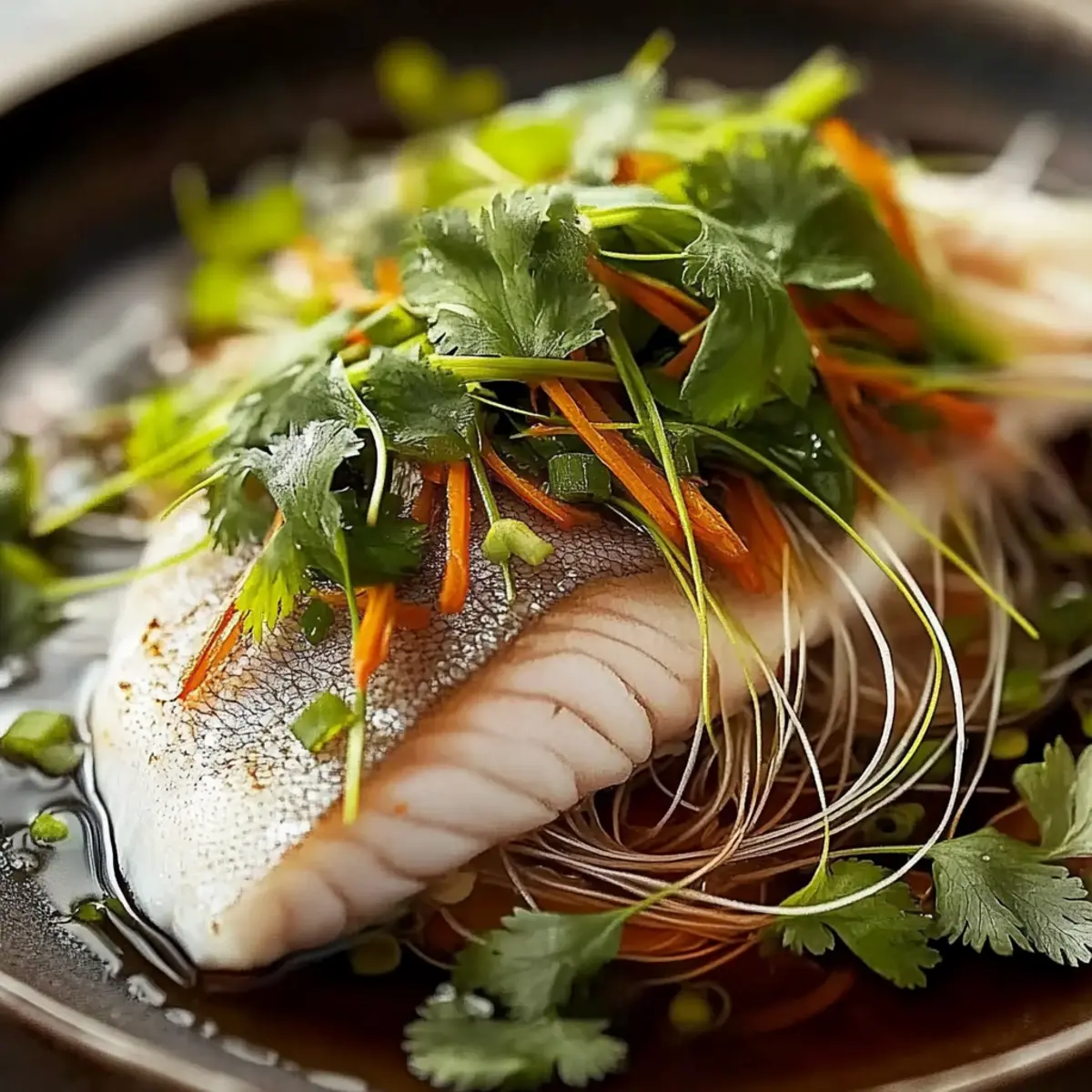 Steamed Fish with Ginger and Soy Sauce