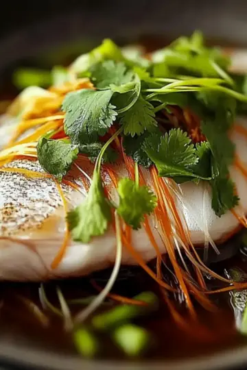 Steamed Fish with Ginger and Soy Sauce