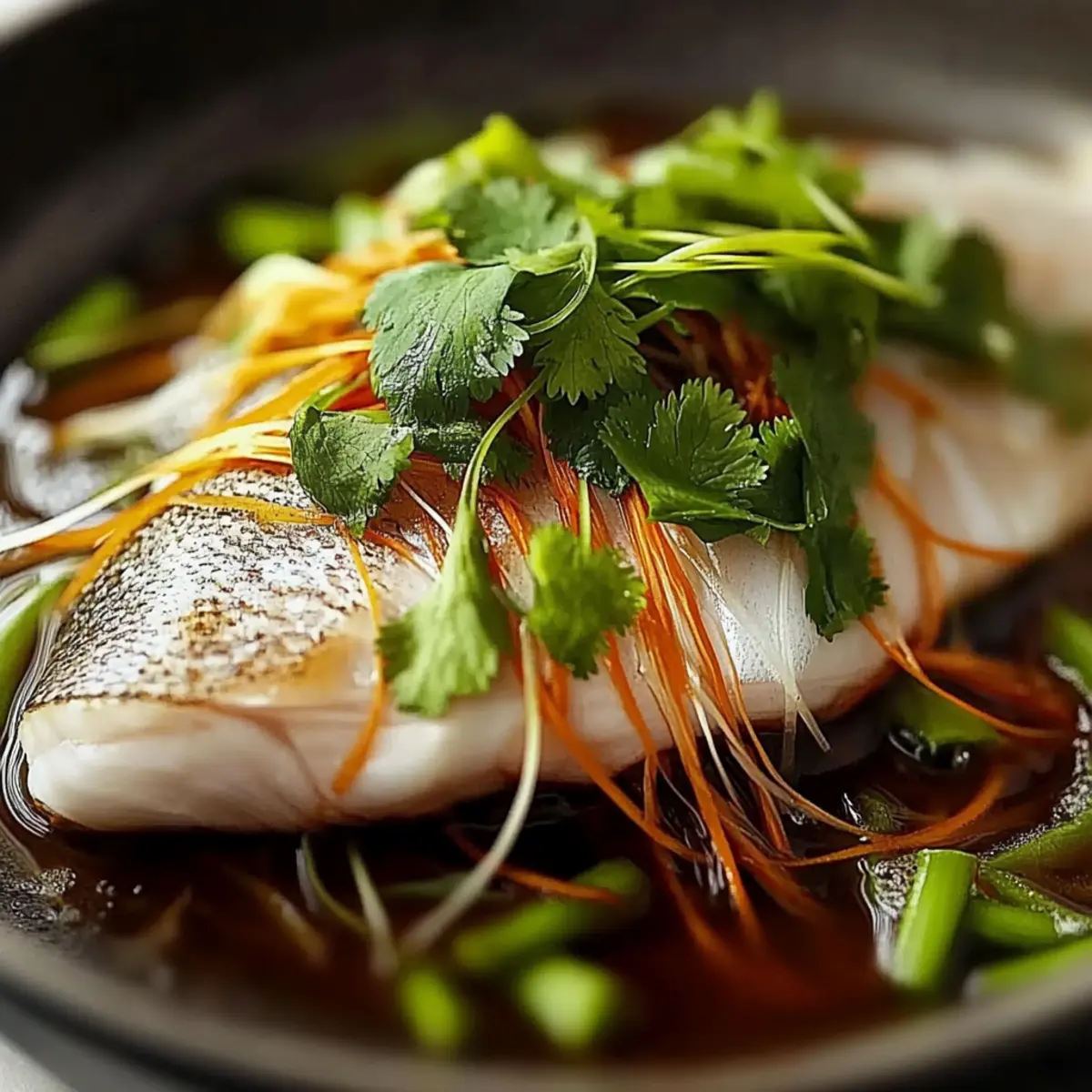 Steamed Fish with Ginger and Soy Sauce
