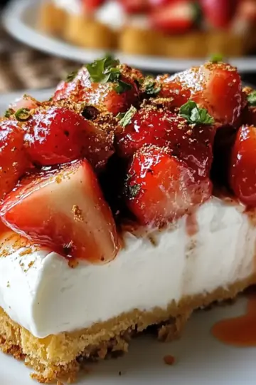 Strawberry Topped Cheesecake