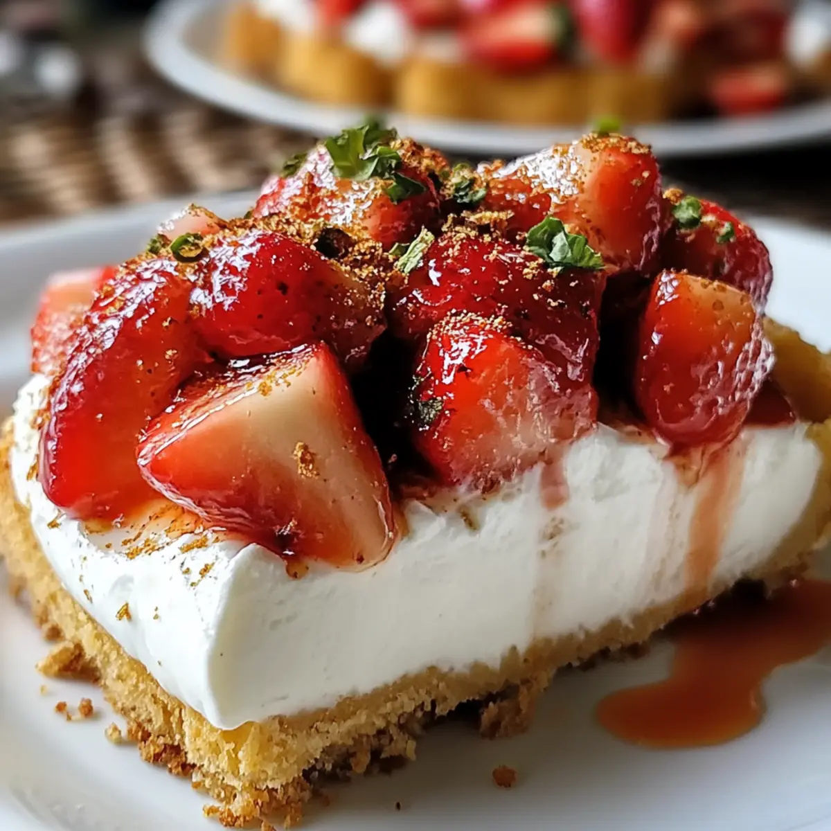 Strawberry Topped Cheesecake