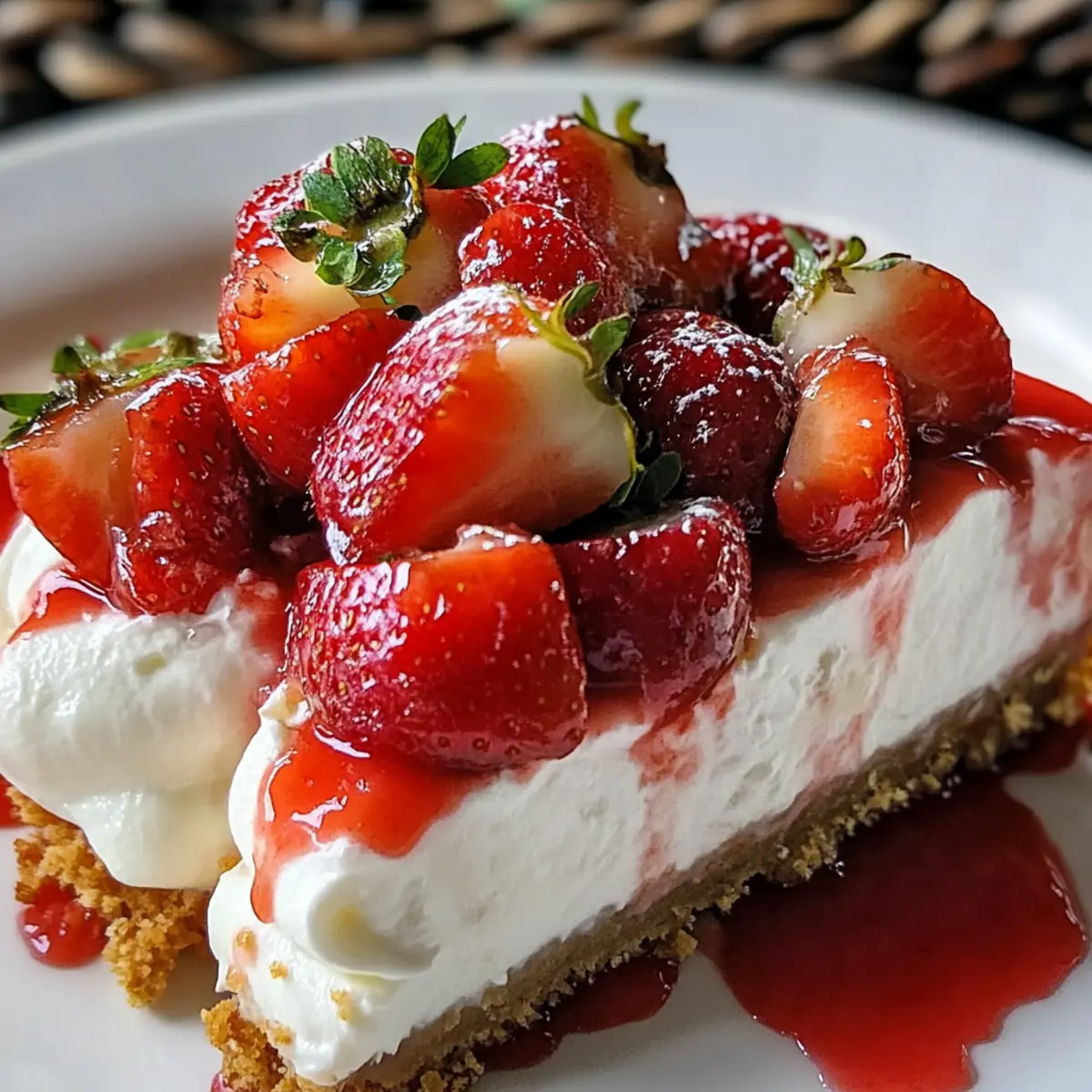 Strawberry Topped Cheesecake
