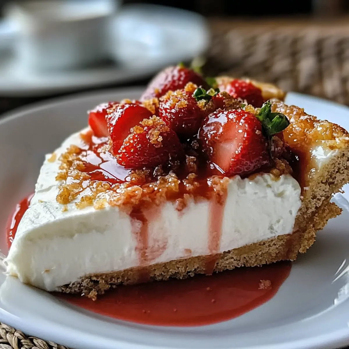 Strawberry Topped Cheesecake